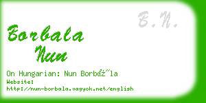 borbala nun business card